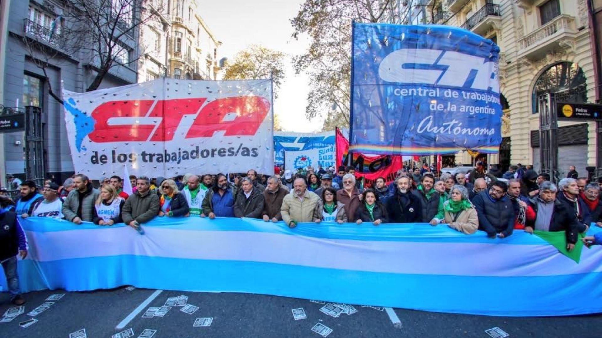 Paro Nacional de las CTA y Camioneros: 